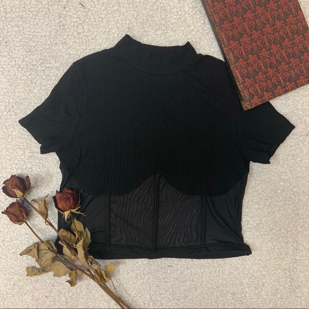Corset Sheer Crop Top